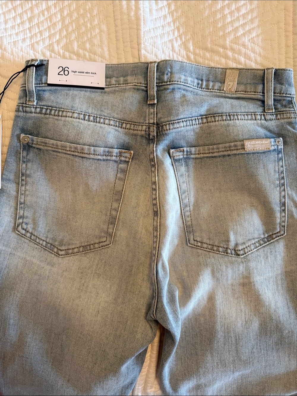 NWT- 7 For All Mankind High Waist Slim Kick Jean - Picture 5 of 8